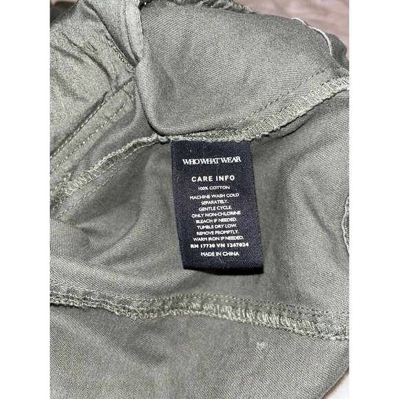 Who What Wear Womens Green Military Style Jacket Medium Cotton Blend - Picture 7 of 8